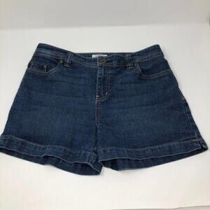 Cato mid-rise dark wash jean denim shorts size 6